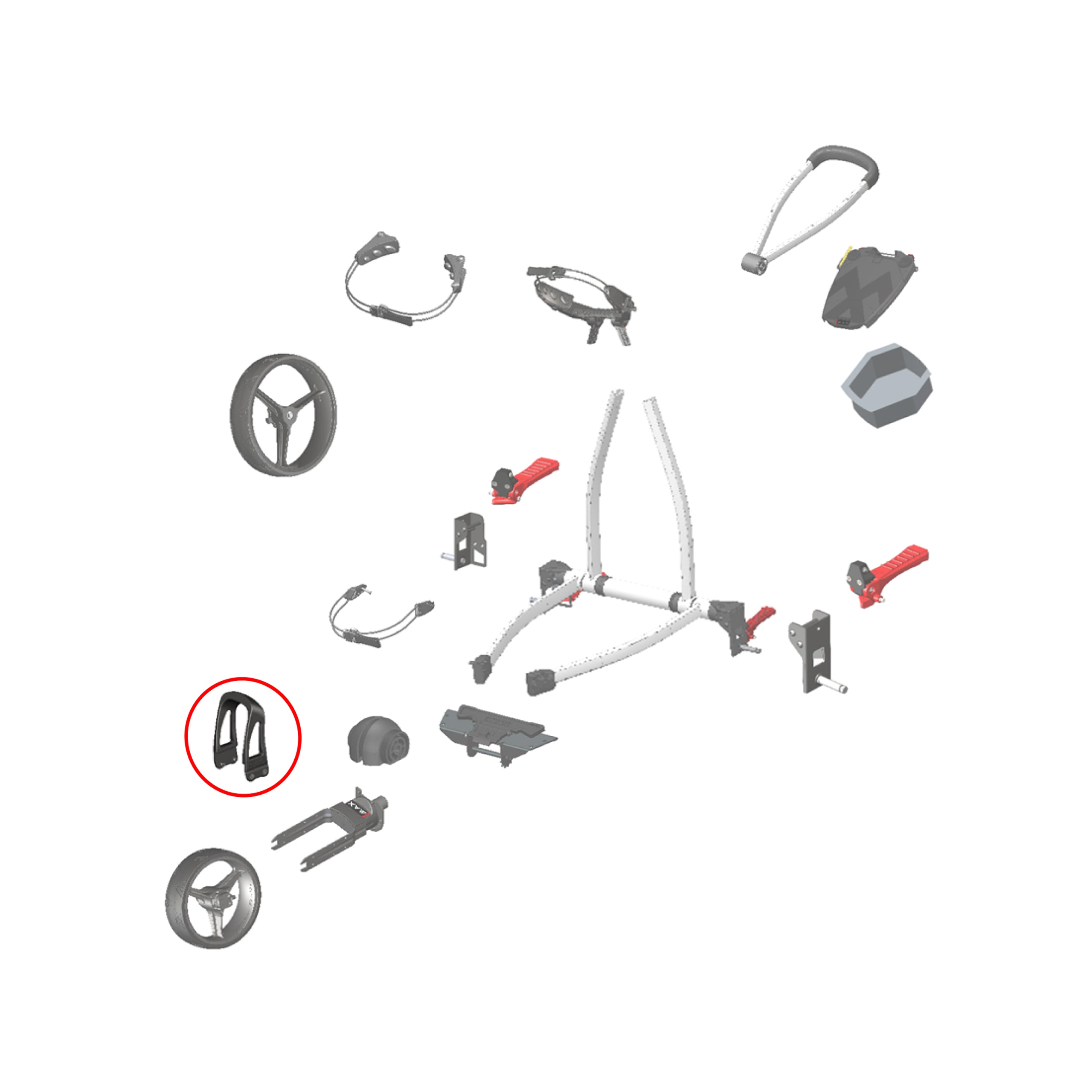 Untere Baghalterung (Bügel) Blade IP, Blade IP2, Blade+