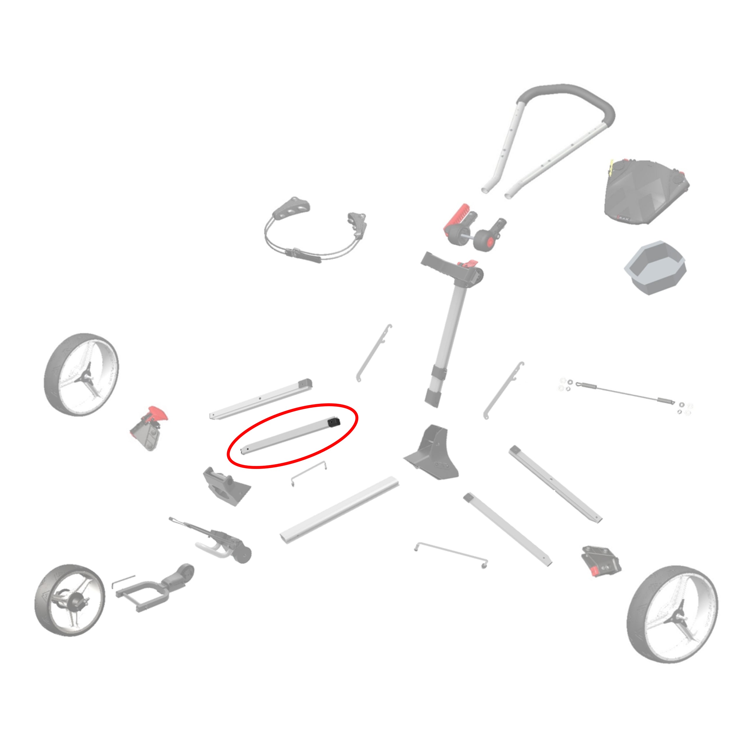 2 Hole Leg Frame (left) Struts - IQ2 /IQ2 360