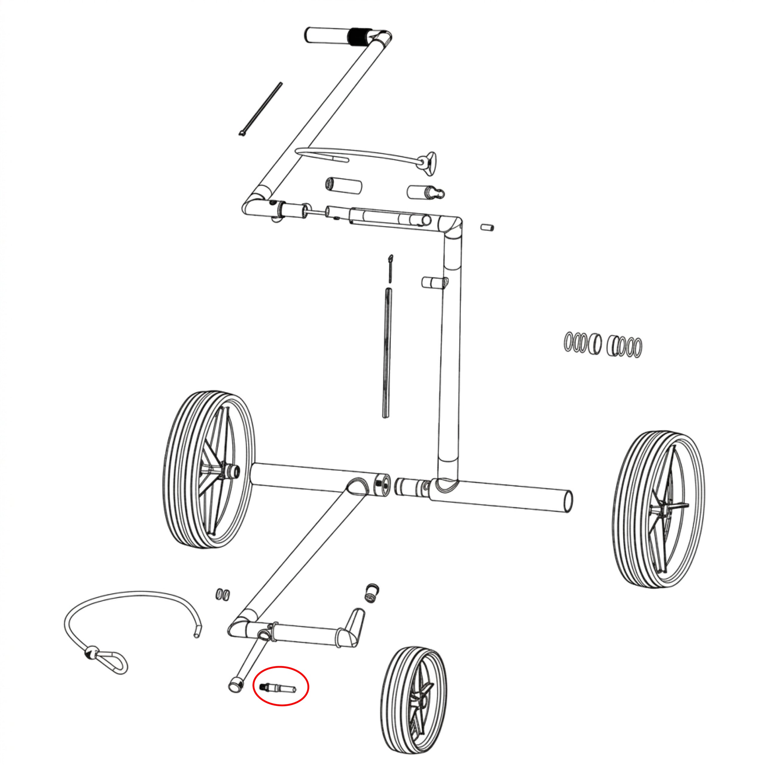 e-Lite 3/4 Front Wheel Axle