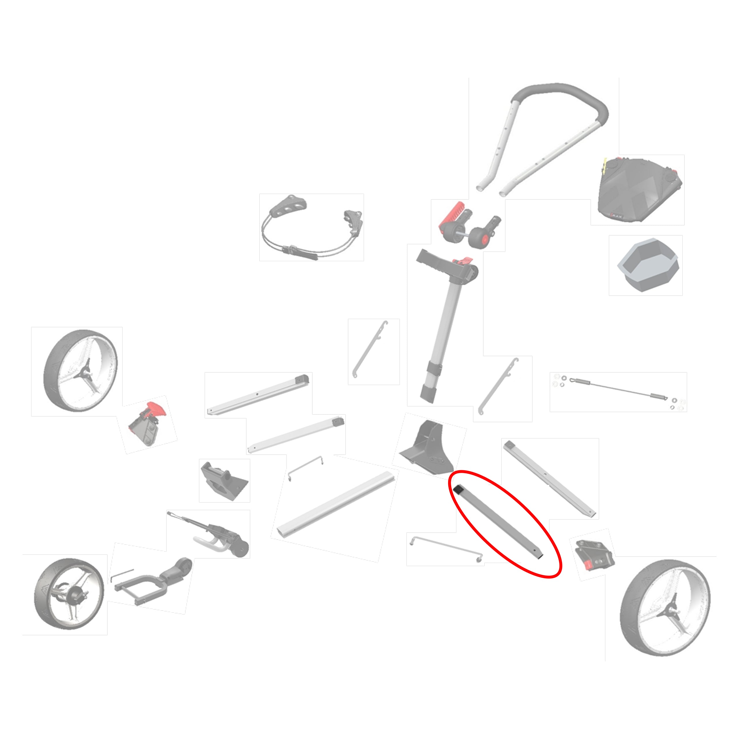 2 Hole Leg Frame (right) Struts  - IQ2 /IQ2 360